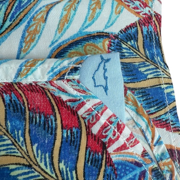 Tommy Bahama Men's Silk Shirt XL Multicolor Festival‎ Fronds Tropical Leaf Print - Picture 7 of 8